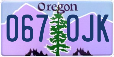 OR license plate 067OJK