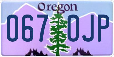 OR license plate 067OJP