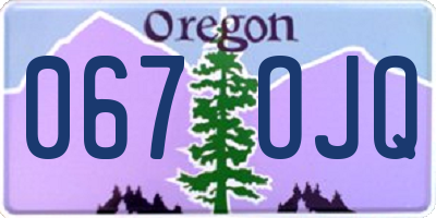 OR license plate 067OJQ