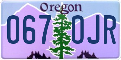 OR license plate 067OJR