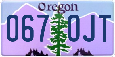 OR license plate 067OJT