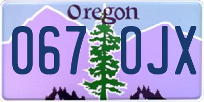 OR license plate 067OJX