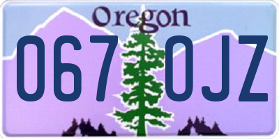 OR license plate 067OJZ