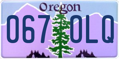 OR license plate 067OLQ