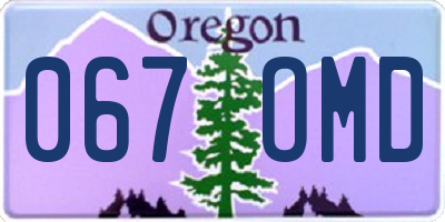 OR license plate 067OMD