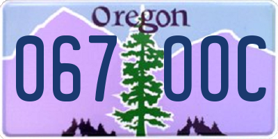 OR license plate 067OOC