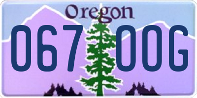 OR license plate 067OOG
