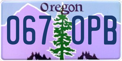 OR license plate 067OPB