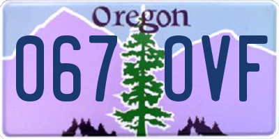 OR license plate 067OVF