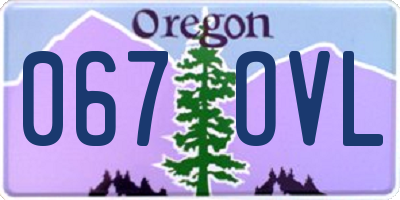 OR license plate 067OVL