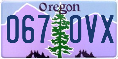 OR license plate 067OVX