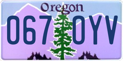 OR license plate 067OYV