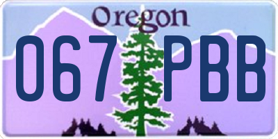 OR license plate 067PBB