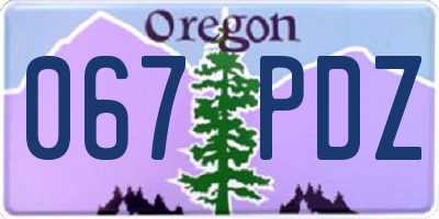 OR license plate 067PDZ