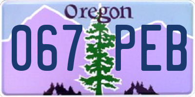 OR license plate 067PEB