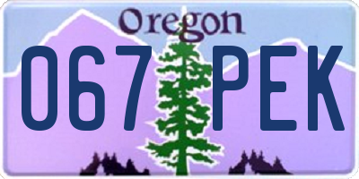 OR license plate 067PEK