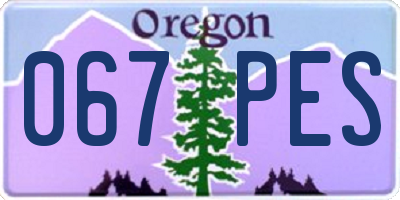 OR license plate 067PES