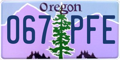 OR license plate 067PFE
