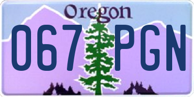 OR license plate 067PGN