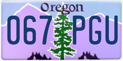 OR license plate 067PGU