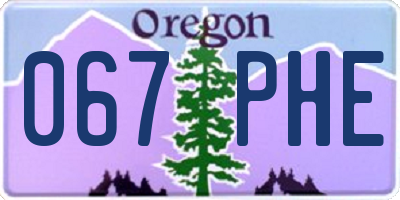 OR license plate 067PHE