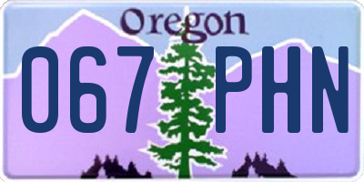 OR license plate 067PHN