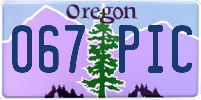 OR license plate 067PIC