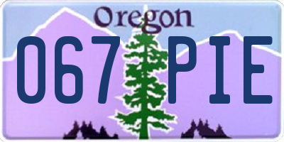 OR license plate 067PIE