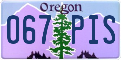 OR license plate 067PIS