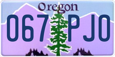 OR license plate 067PJO