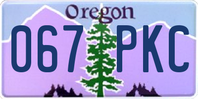 OR license plate 067PKC