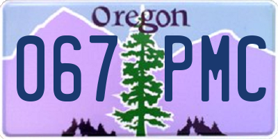 OR license plate 067PMC