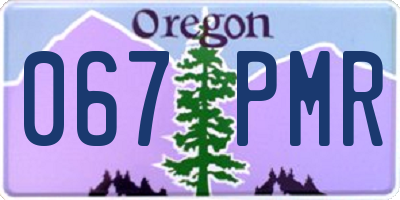 OR license plate 067PMR