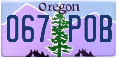 OR license plate 067POB
