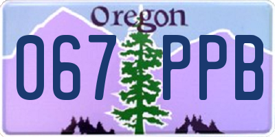 OR license plate 067PPB