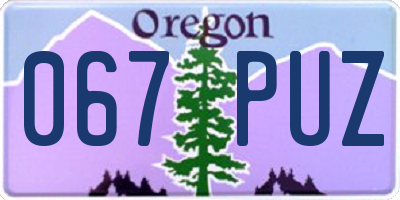 OR license plate 067PUZ