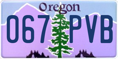 OR license plate 067PVB