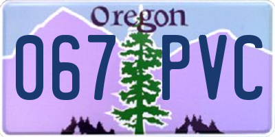 OR license plate 067PVC