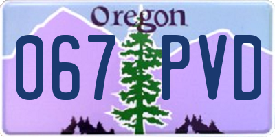OR license plate 067PVD