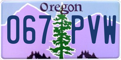 OR license plate 067PVW
