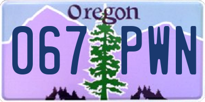 OR license plate 067PWN