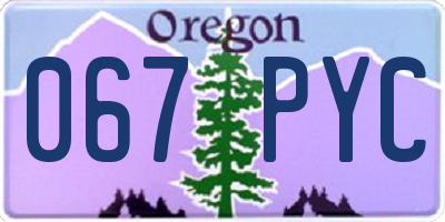 OR license plate 067PYC