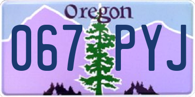 OR license plate 067PYJ