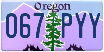 OR license plate 067PYY