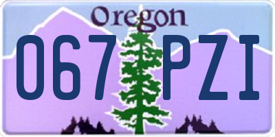 OR license plate 067PZI
