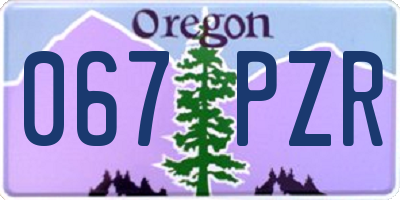 OR license plate 067PZR