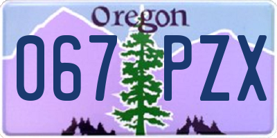OR license plate 067PZX