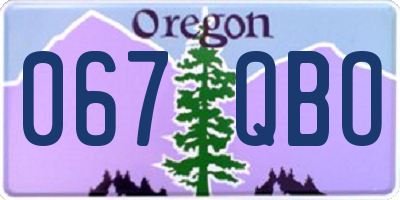 OR license plate 067QBO