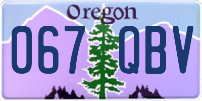 OR license plate 067QBV