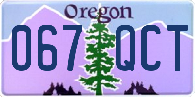 OR license plate 067QCT